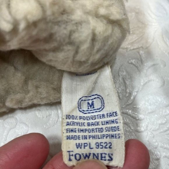 Ladies Fownes Chestnut Brown Suede Gloves Borg Lining Med - Picture 6 of 7